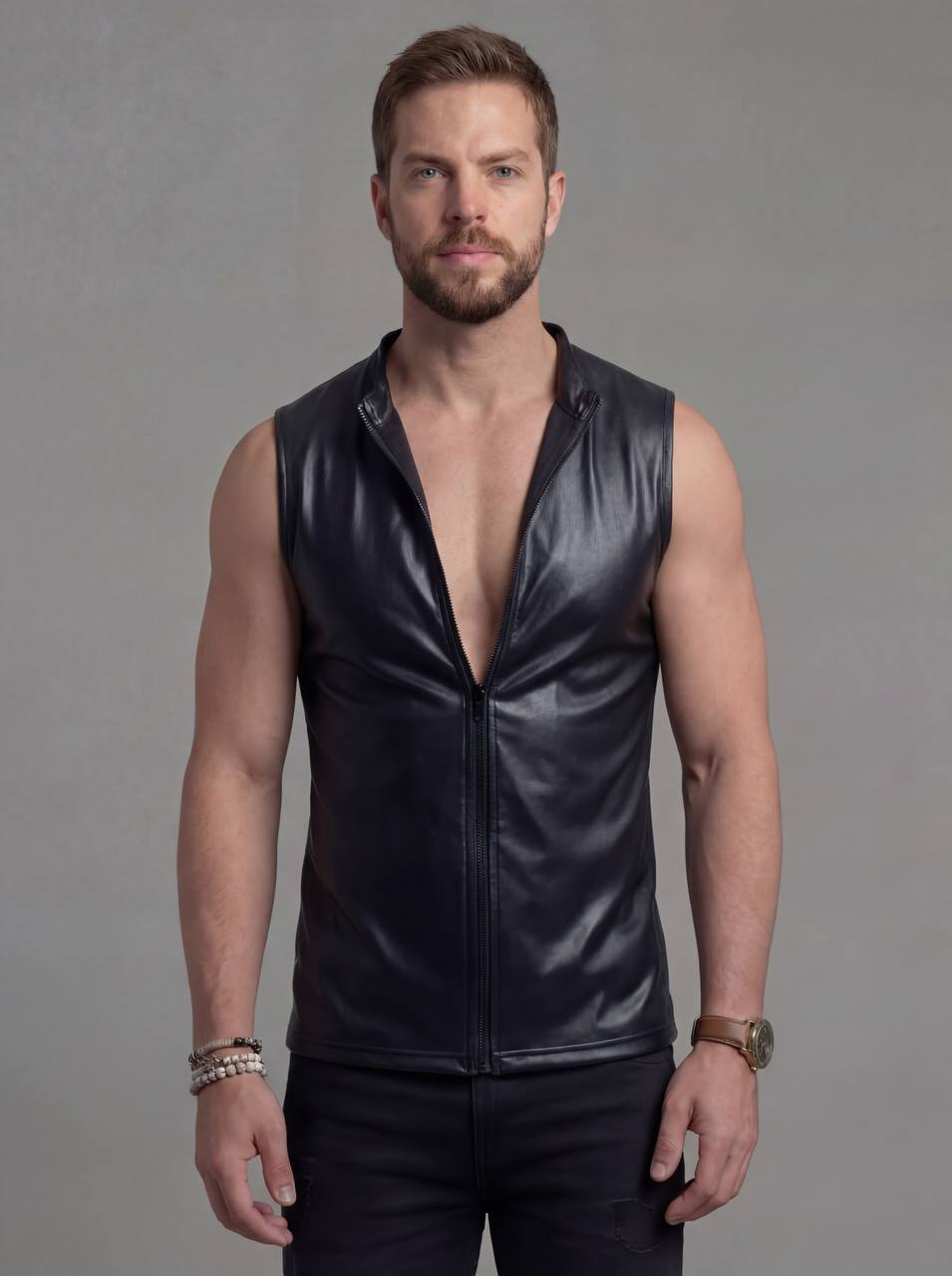 ErgonRogue | Zipper Leather Vest